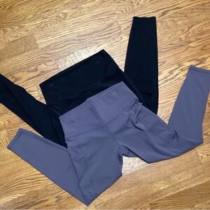 Yelete Active pocket leggings bundle Charcoal gray and Black. Size Large